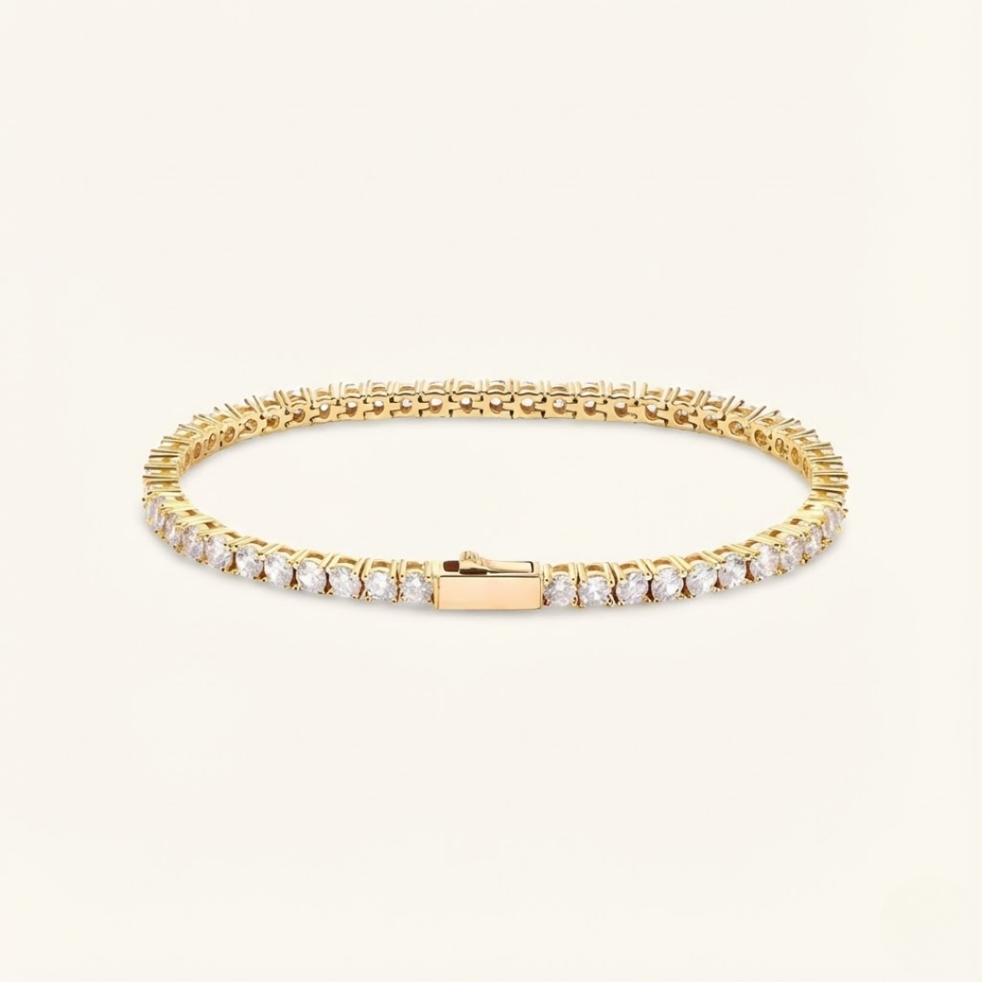 Emily | Moissanite Tennis Bracelet 4mm | Silver