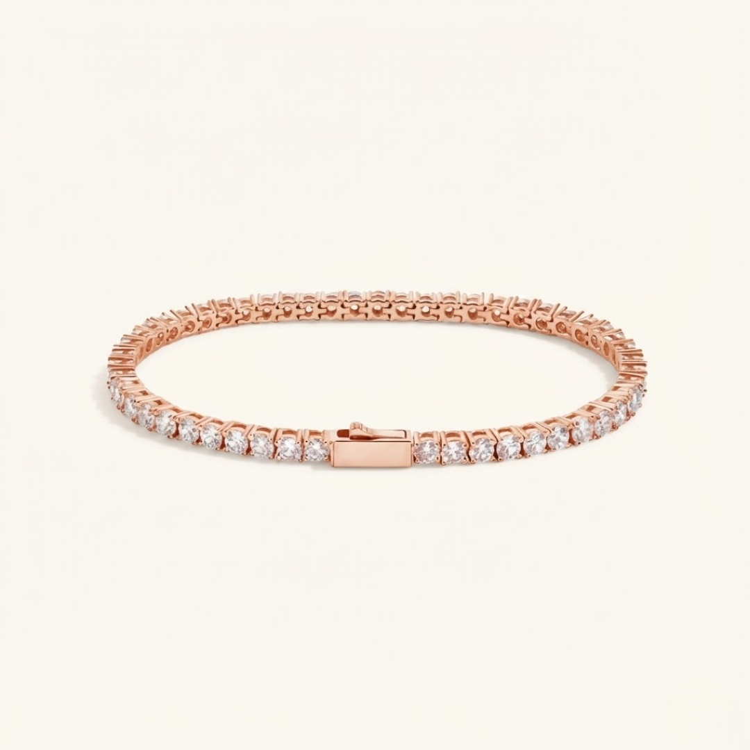 Emily | Moissanite Tennis Bracelet 4mm | Silver