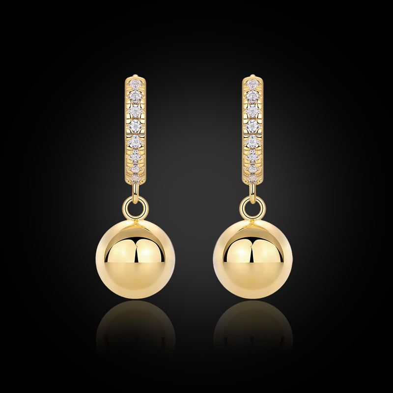 Emma | Classic Moissanite Earrings | Gold