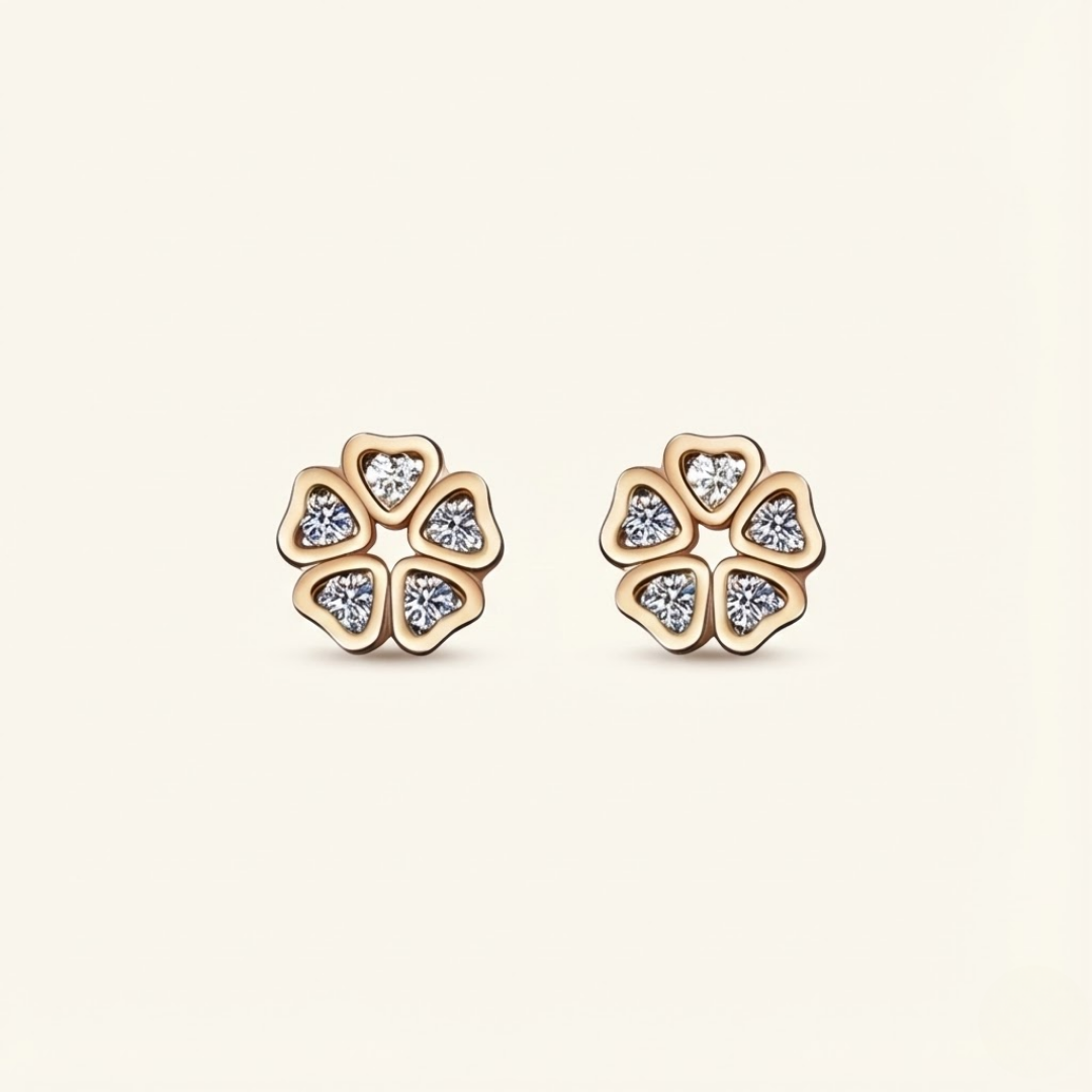 Harper | Luminous Moissanite Earrings | Gold