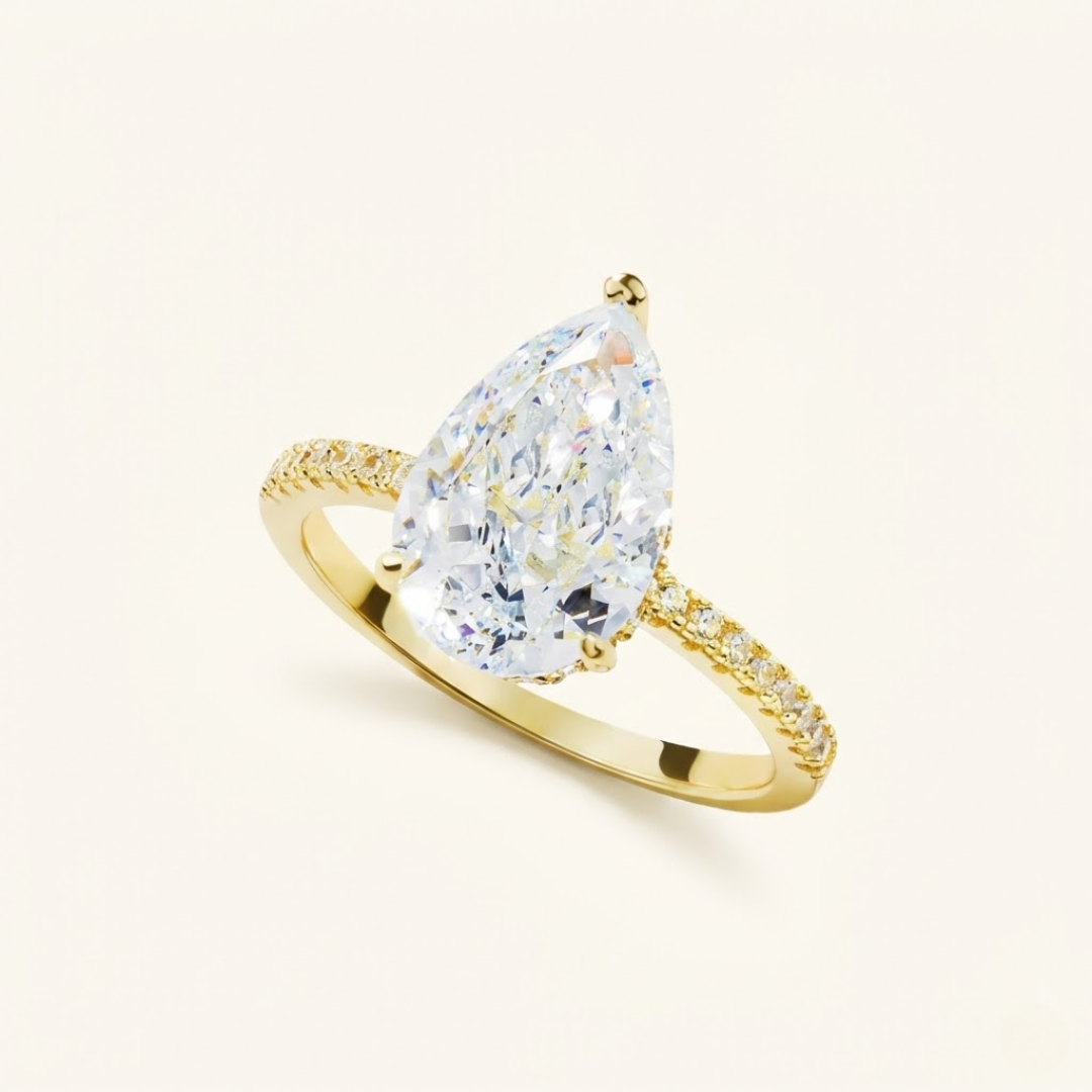 Emily | Moissanite Radiance Ring | Silver