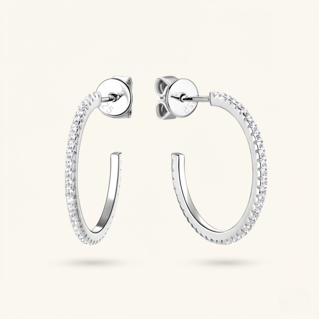 Claire | Pure Moissanite Earrings | Gold