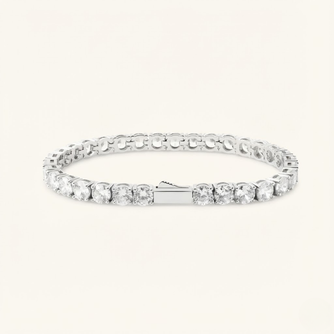 Emma | Signature Moissanite Tennis Bracelet 5mm | Gold