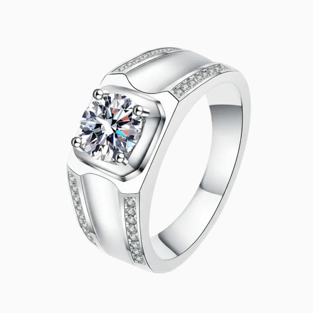 Emily | Moissanite Radiance Ring | Silver