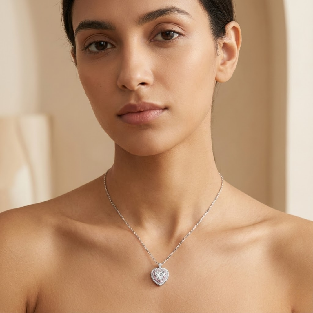 Olivia | Moissanite Sparkle Pendant | Silver