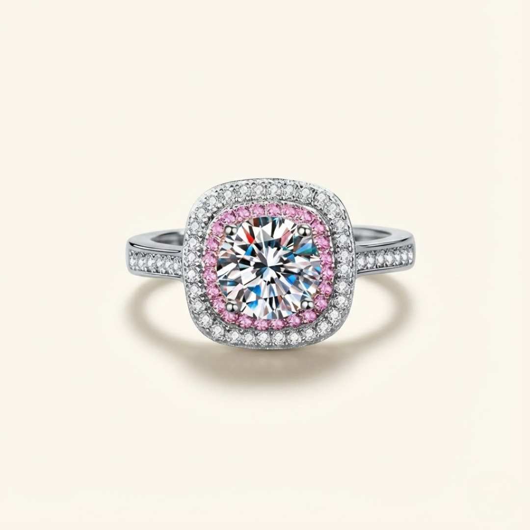 Claire | Moissanite Radiance Ring | Silver