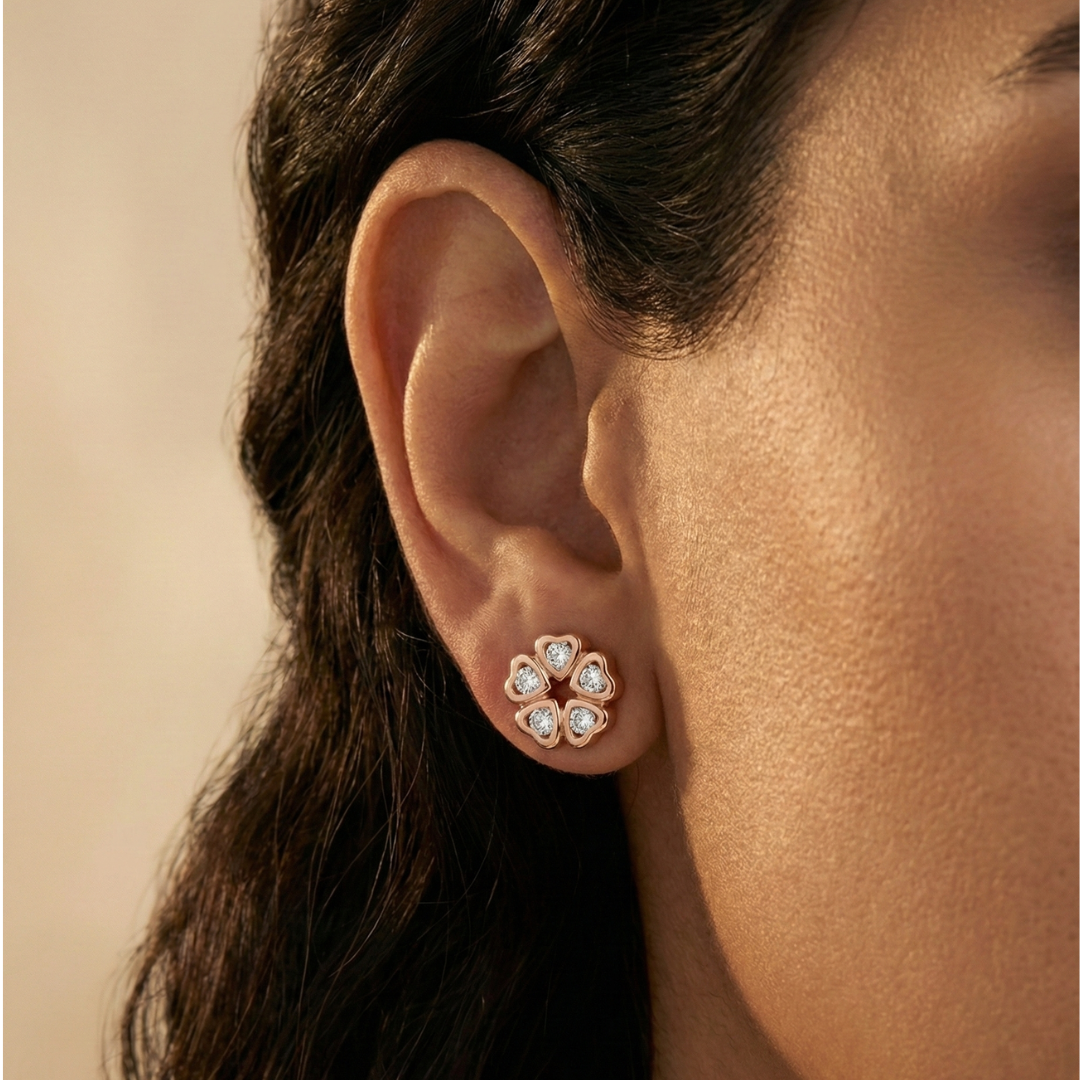 Harper | Luminous Moissanite Earrings | Gold