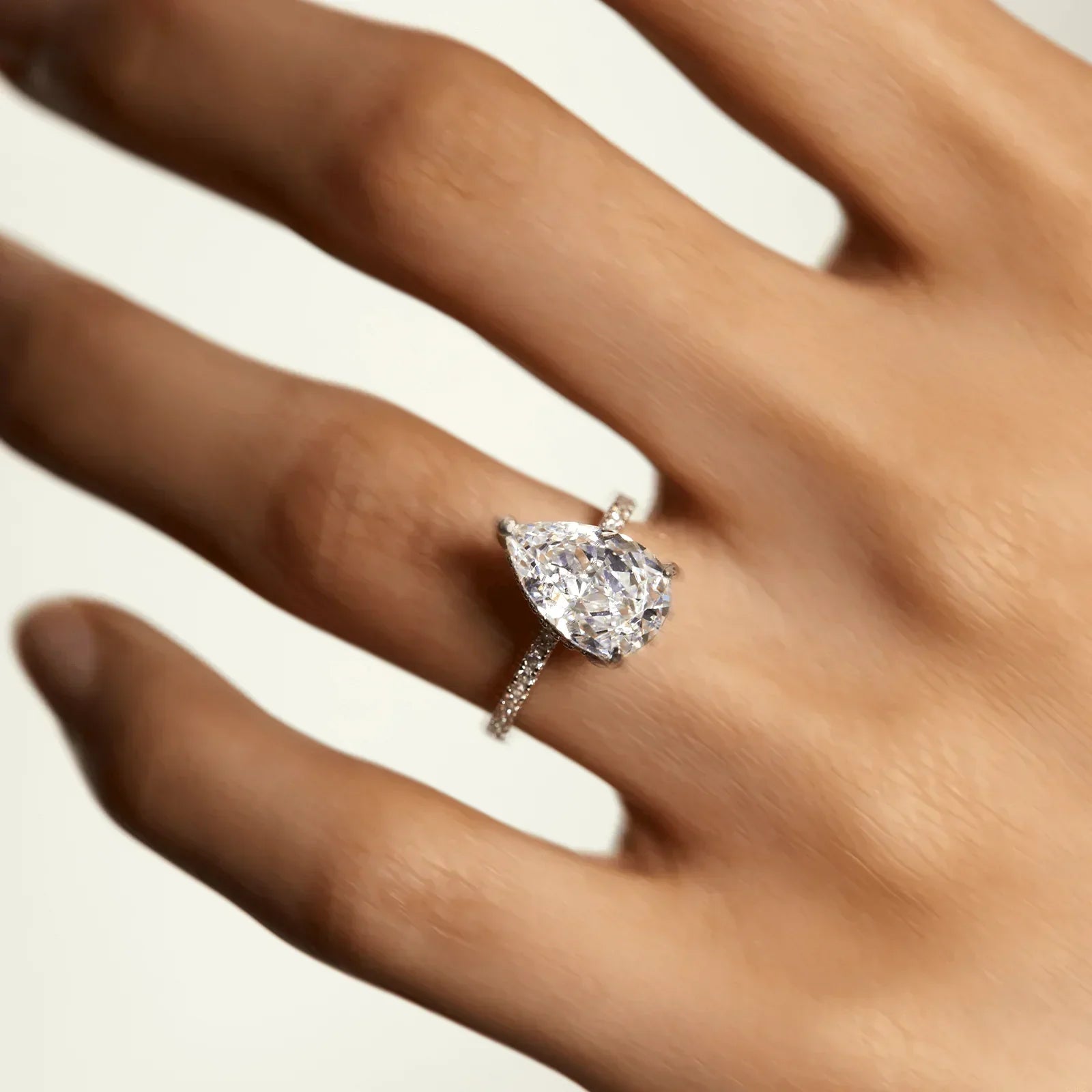 Emily | Moissanite Radiance Ring | Silver