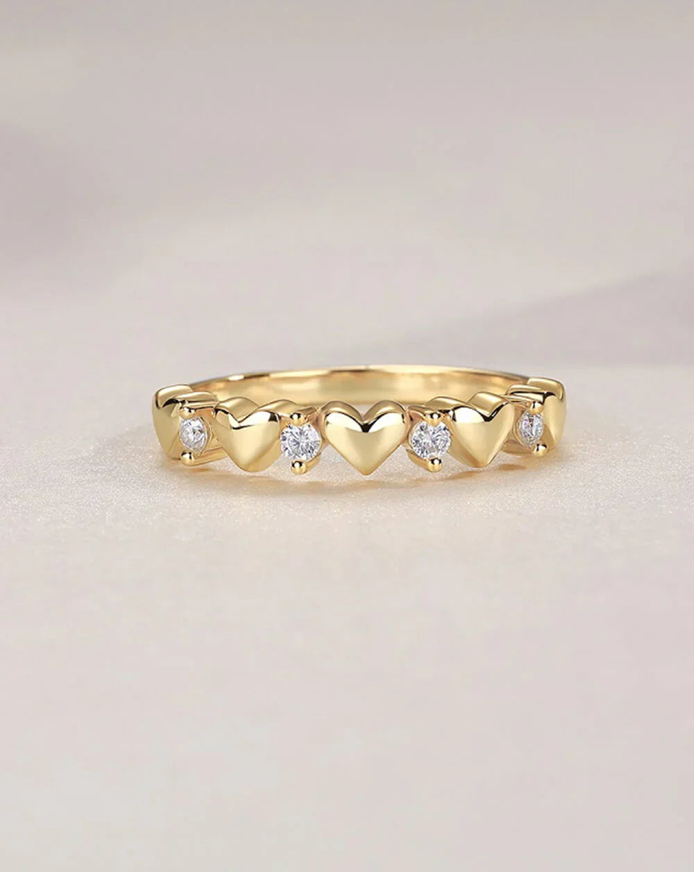 Brooke | Classic Moissanite Ring | Gold
