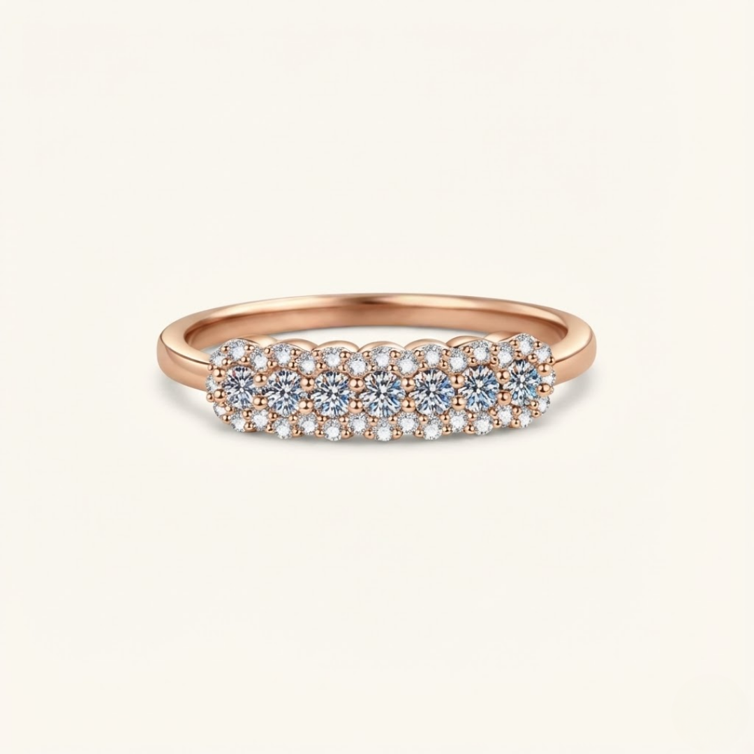 Emily | Moissanite Radiance Ring | Gold