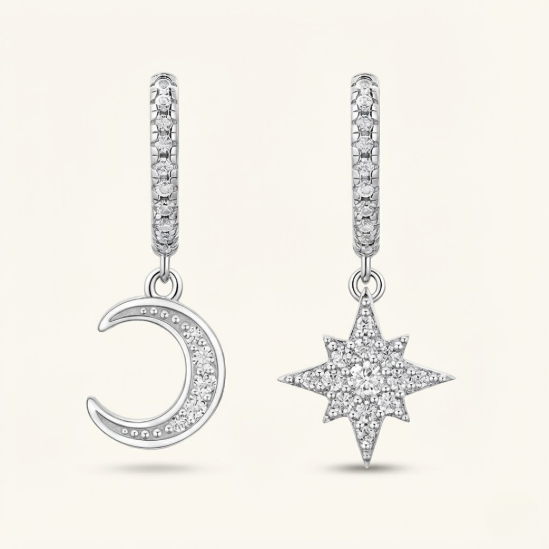 Olivia | Pure Moissanite Earrings | Silver