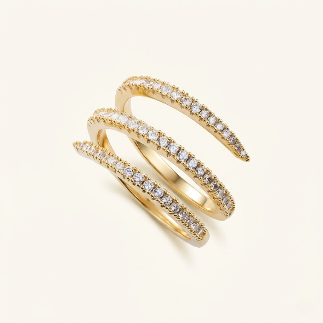 Olivia | Moissanite Sparkle Ring | Gold