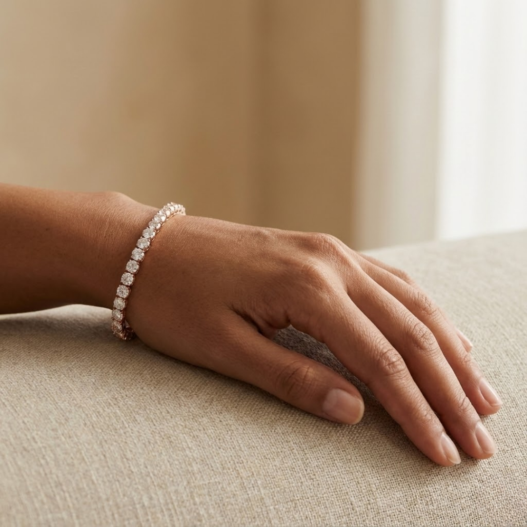Emily | Moissanite Tennis Bracelet 5mm | Silver