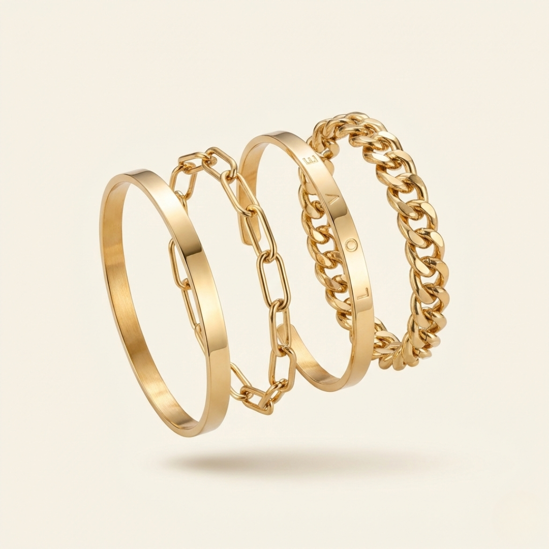 Grace | Mercer Bracelet Set | Gold