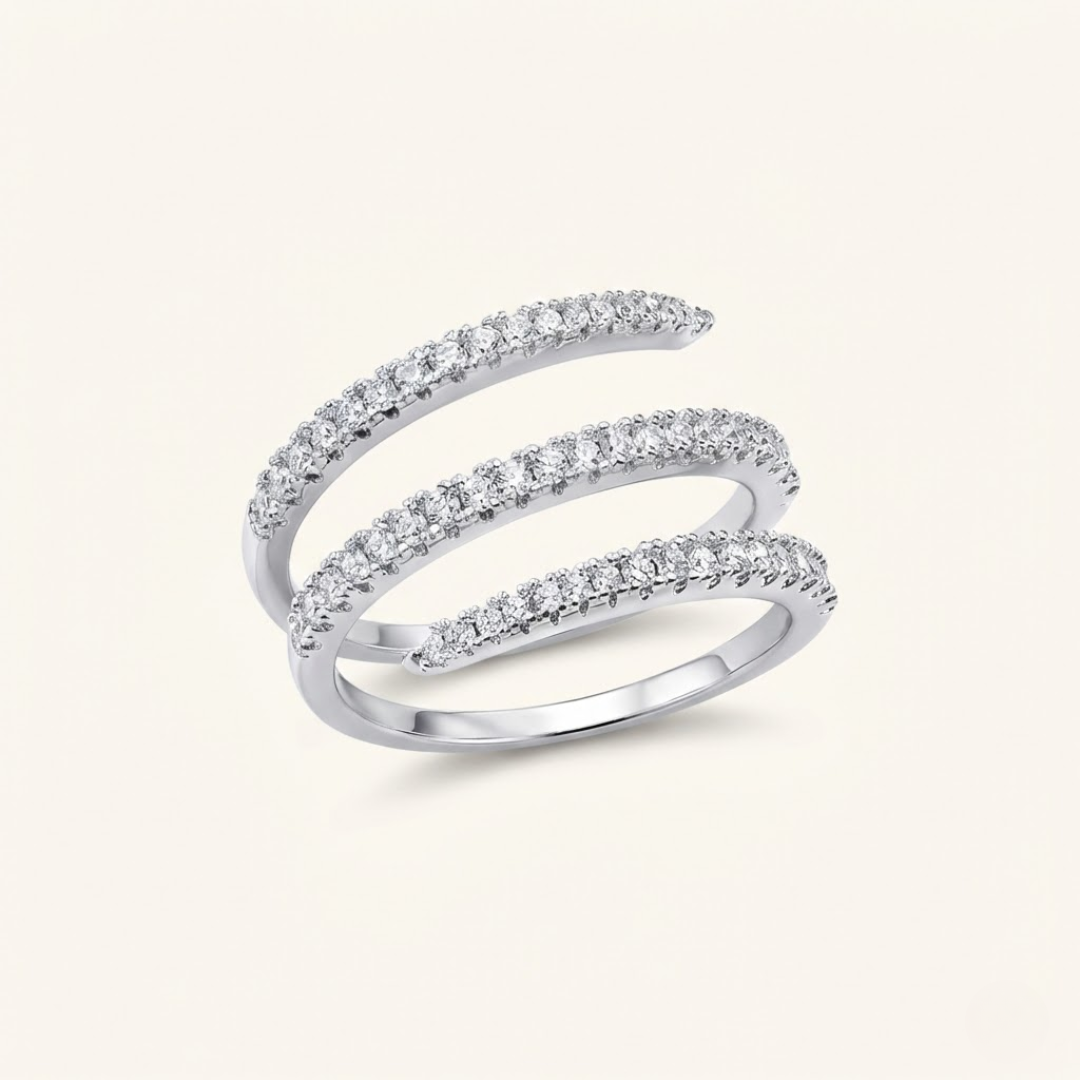 Olivia | Moissanite Sparkle Ring | Gold