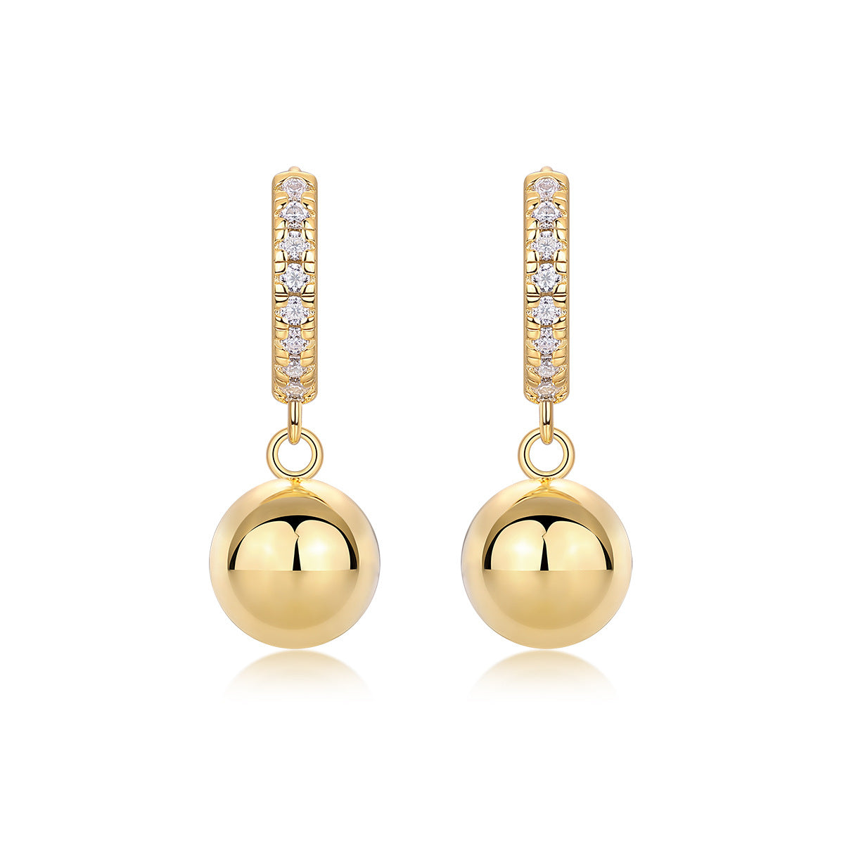 Emma | Classic Moissanite Earrings | Gold