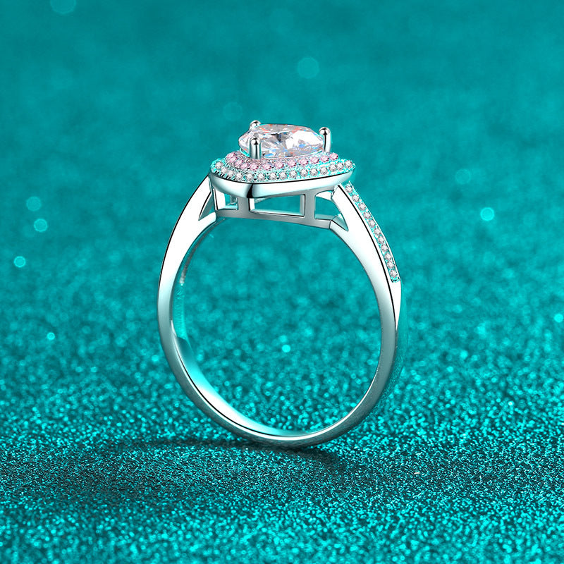 Emily | Moissanite Radiance Ring | Silver