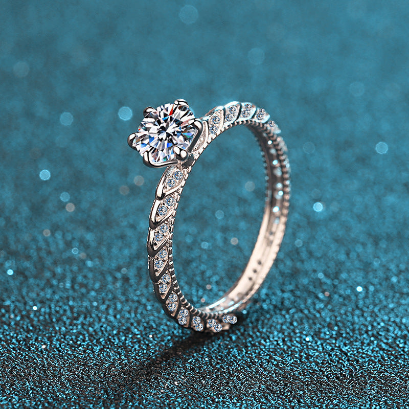 Emily | Moissanite Radiance Ring | Silver