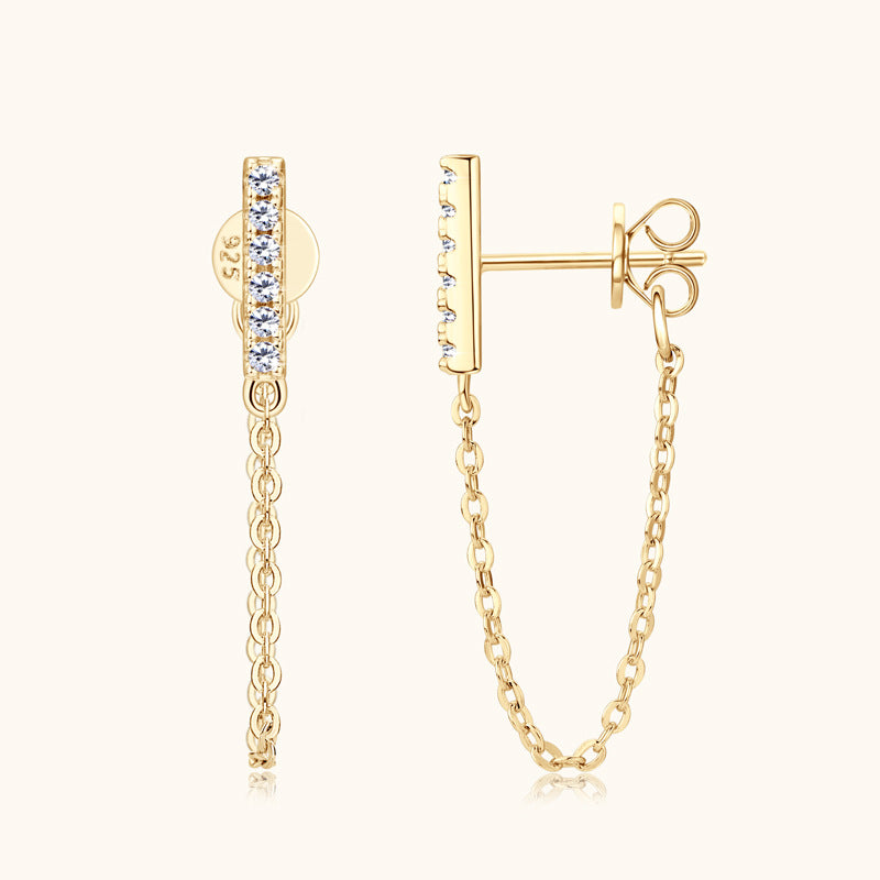 Sophia | Moissanite Brilliance Earrings | Gold