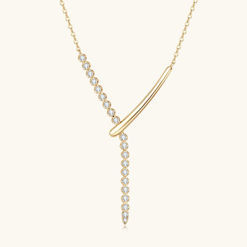 Emily | Moissanite Radiance Necklace | Gold