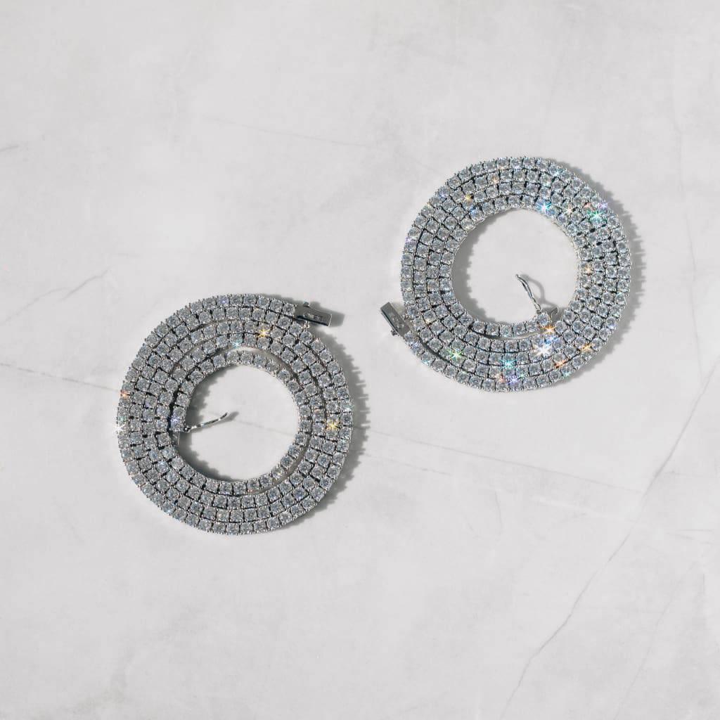 Claire | Moissanite Radiance Tennis Necklace 3mm | Silver