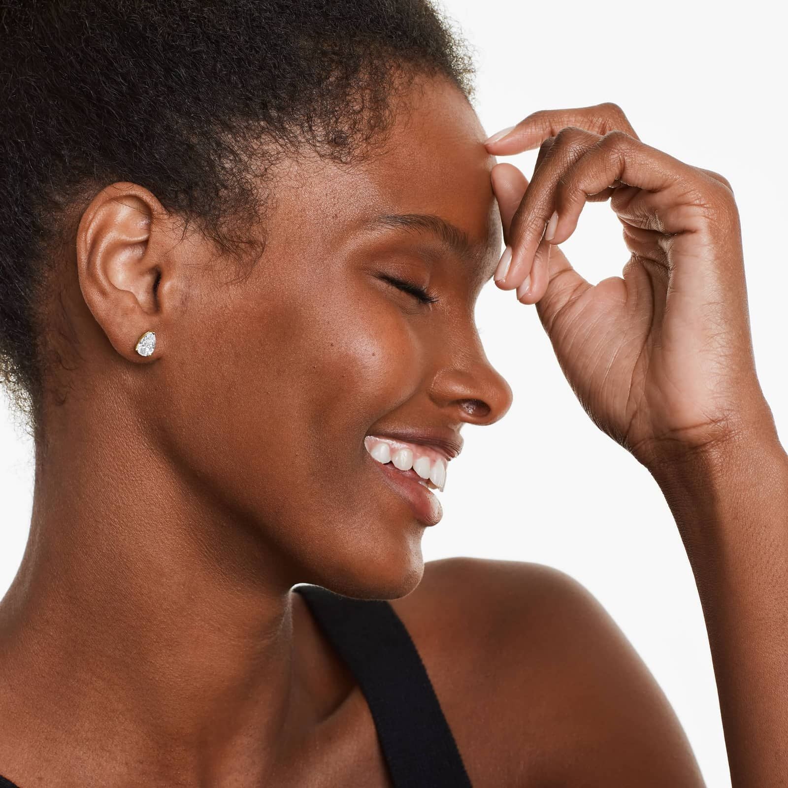 Natalie | Brilliant Moissanite Earrings | Gold