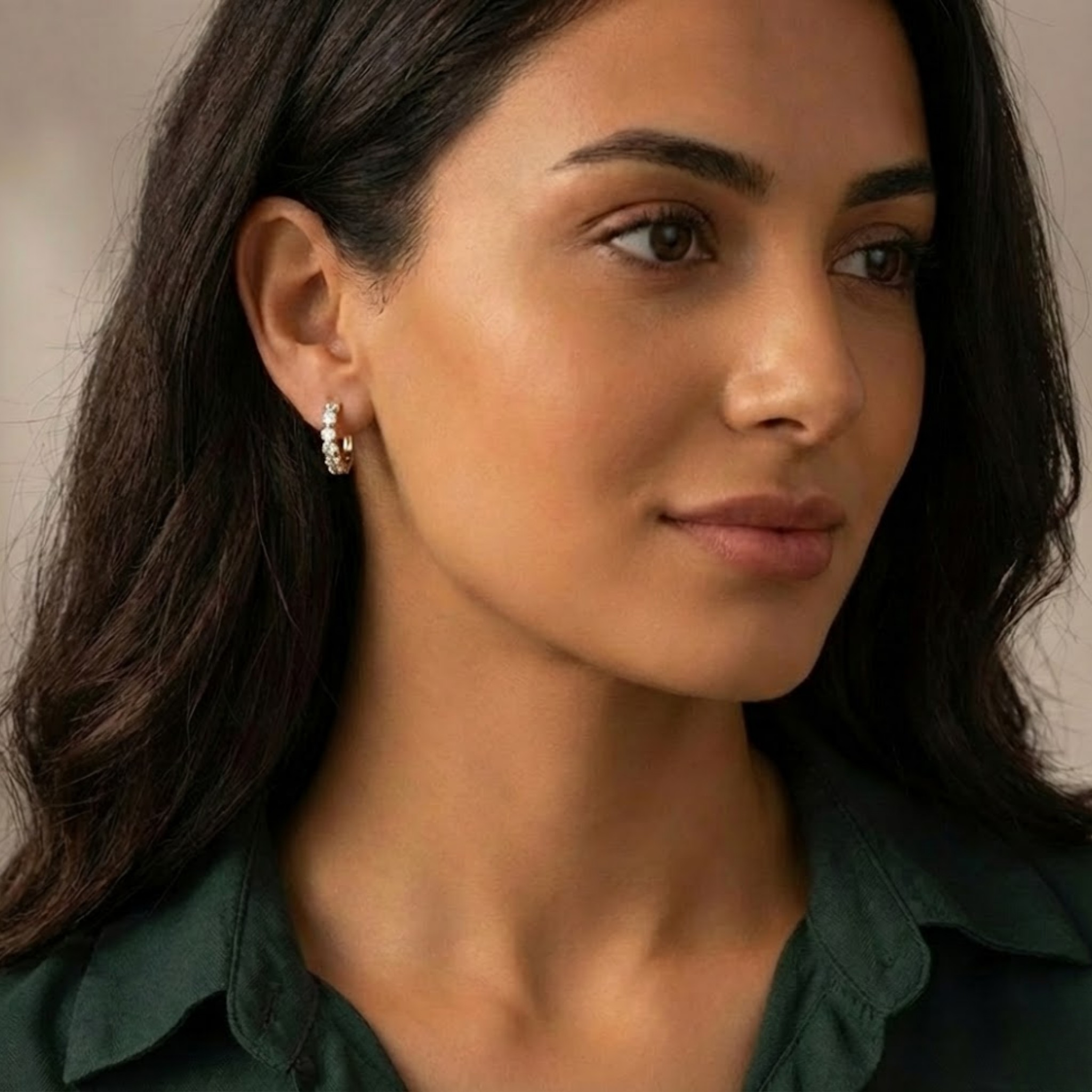 Emily | Moissanite Radiance Earrings | Silver