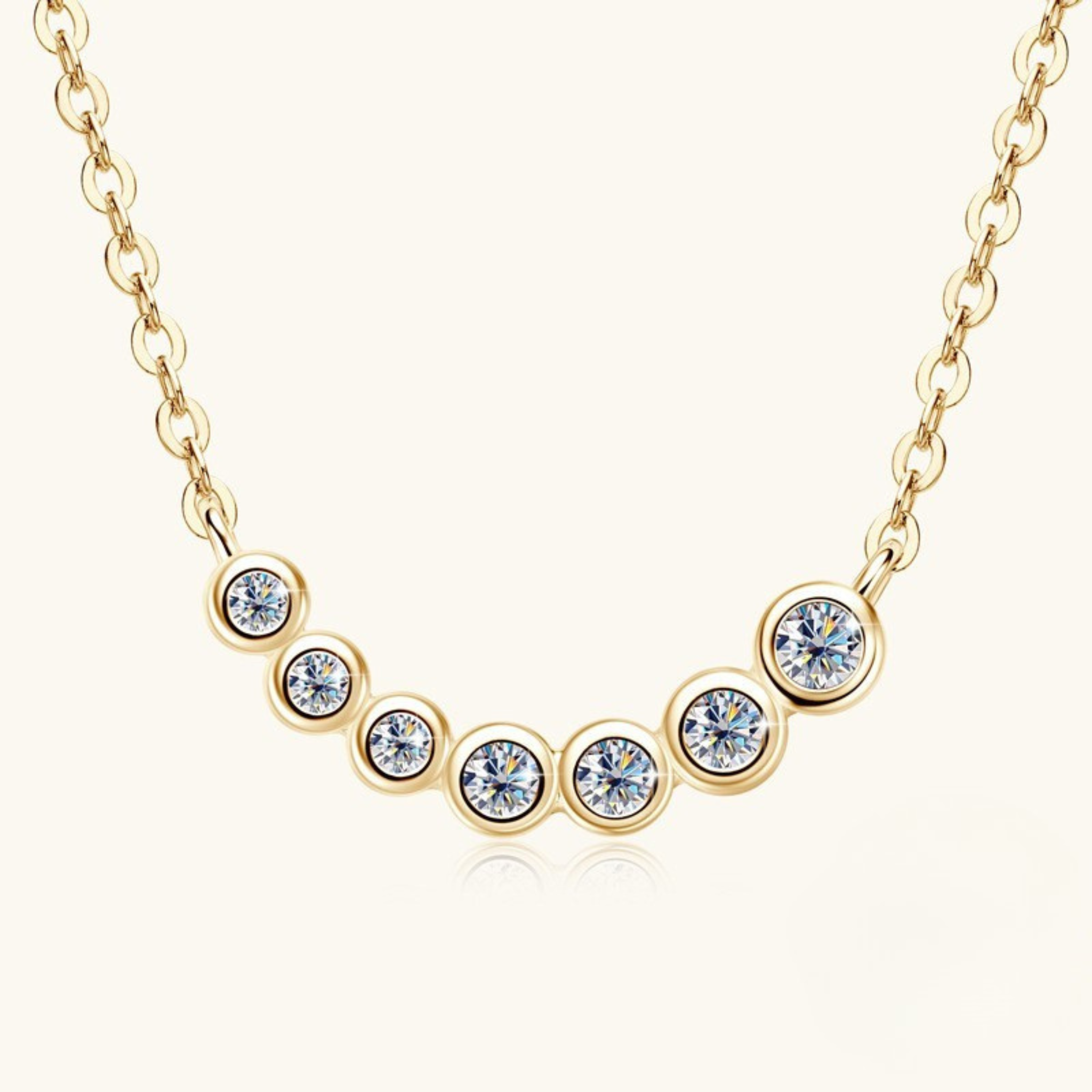 Sophia | Moissanite Brilliance Necklace | Gold