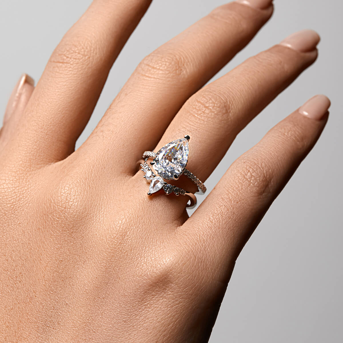 Emily | Moissanite Radiance Ring | Silver