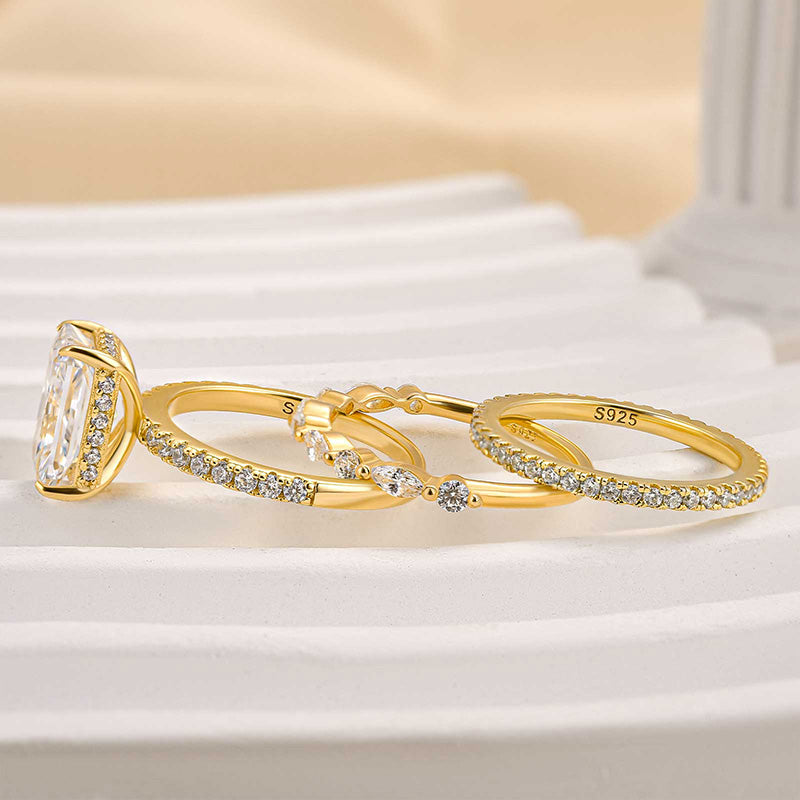 Emily | Wedding Ring Set | Gold
