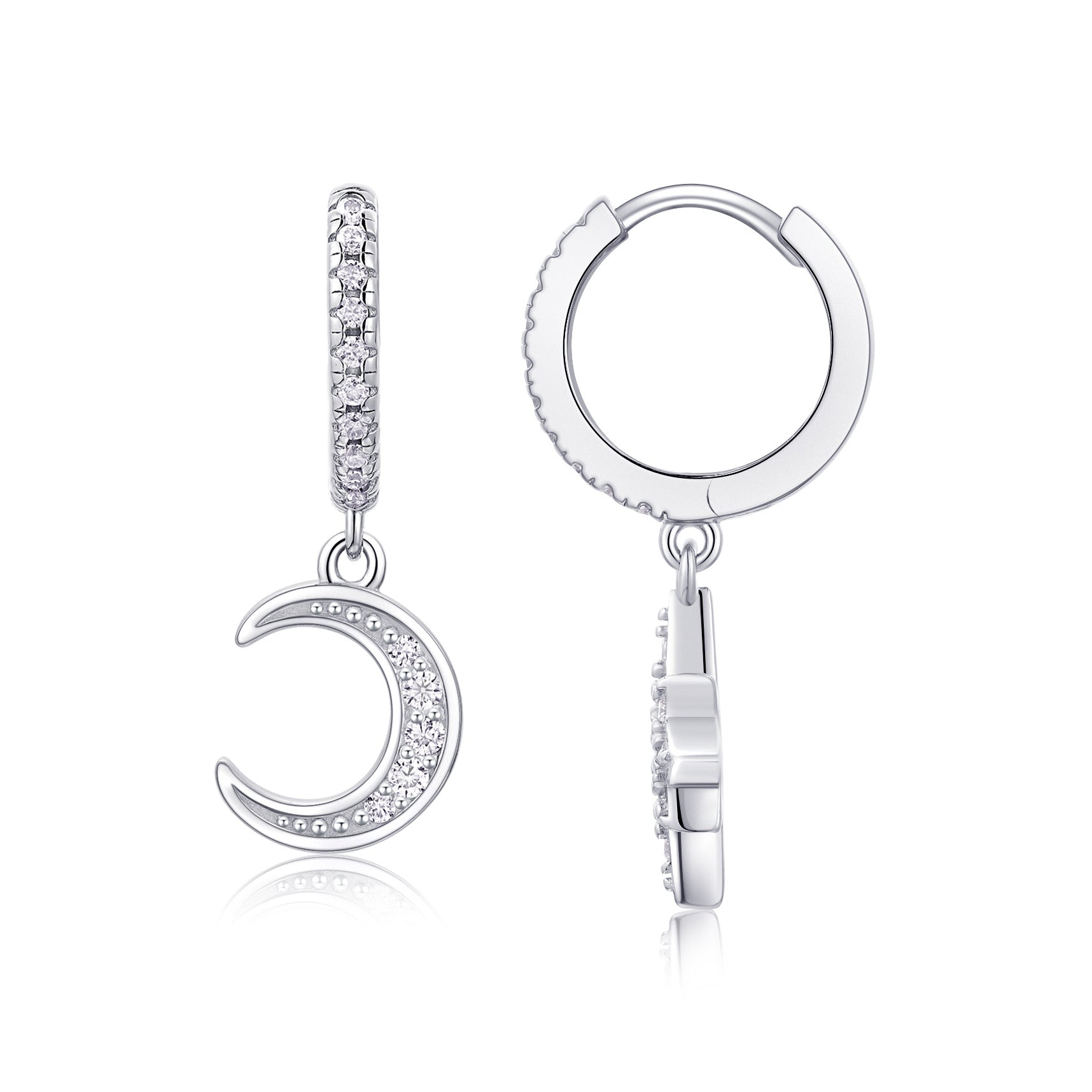 Olivia | Pure Moissanite Earrings | Silver