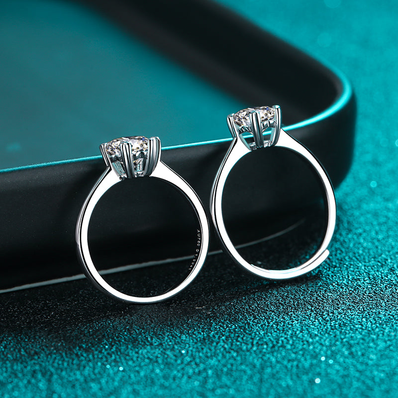 Olivia | Pure Moissanite Ring | Silver