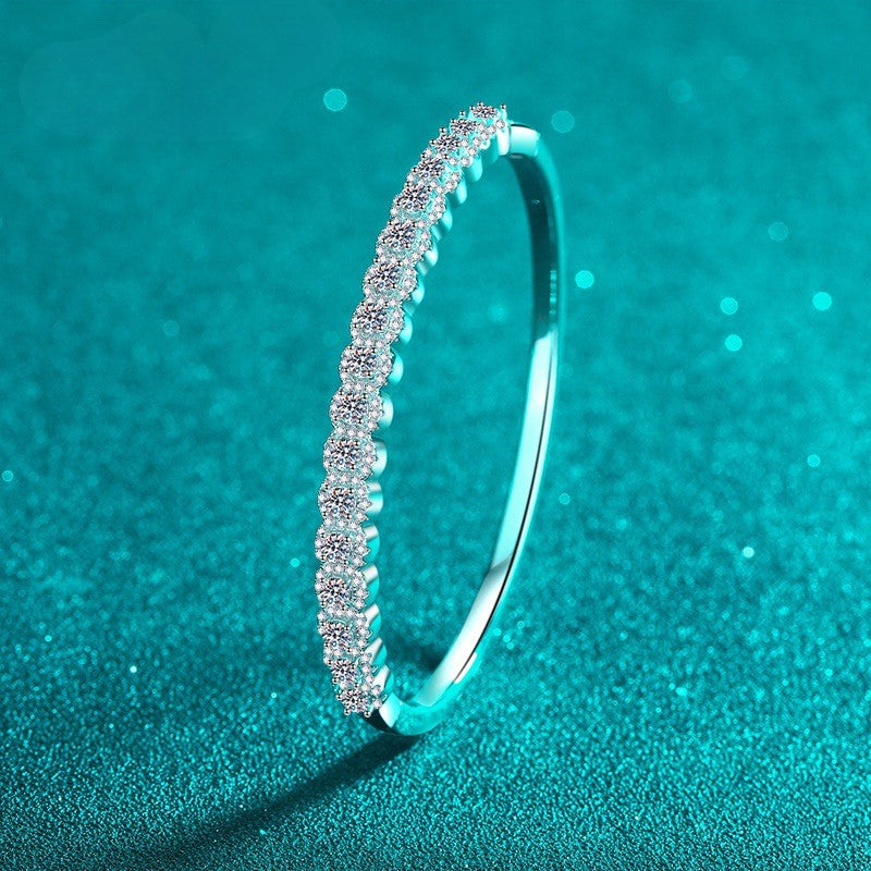 Olivia | Moissanite Sparkle Bracelet | Silver