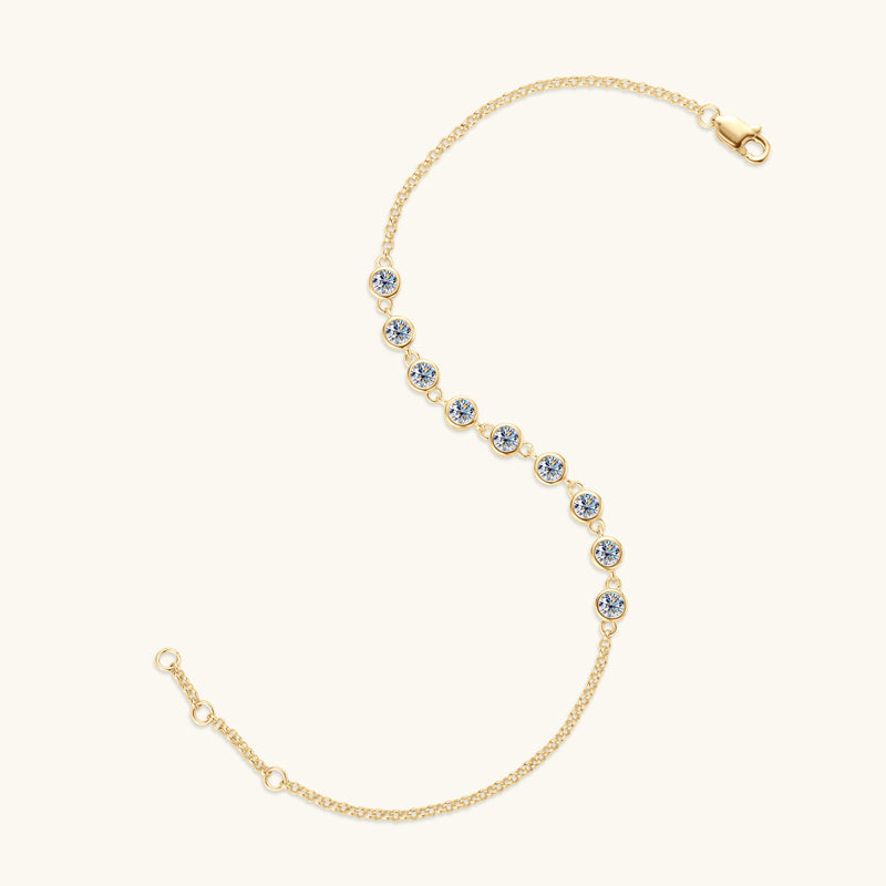 Olivia | Moissanite Radiance Bracelet | Gold