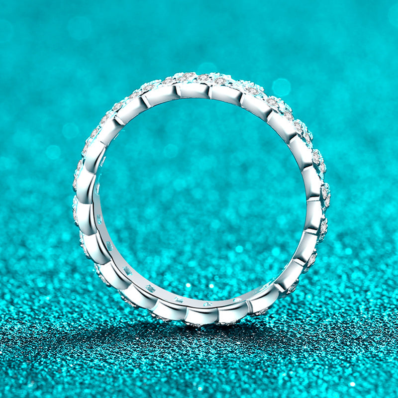 Emma | Classic Moissanite Ring | Silver