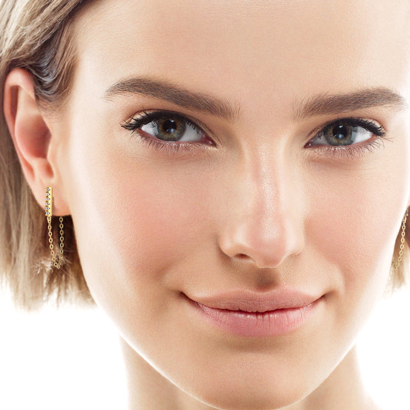 Sophia | Moissanite Brilliance Earrings | Gold