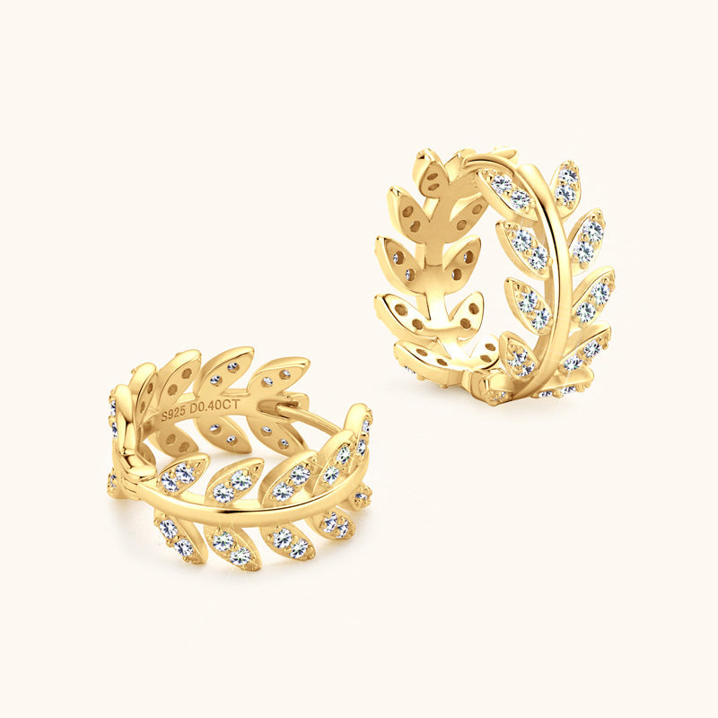 Avery | Refined Moissanite Earrings | Gold