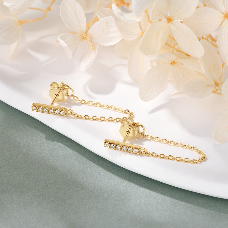 Sophia | Moissanite Brilliance Earrings | Gold