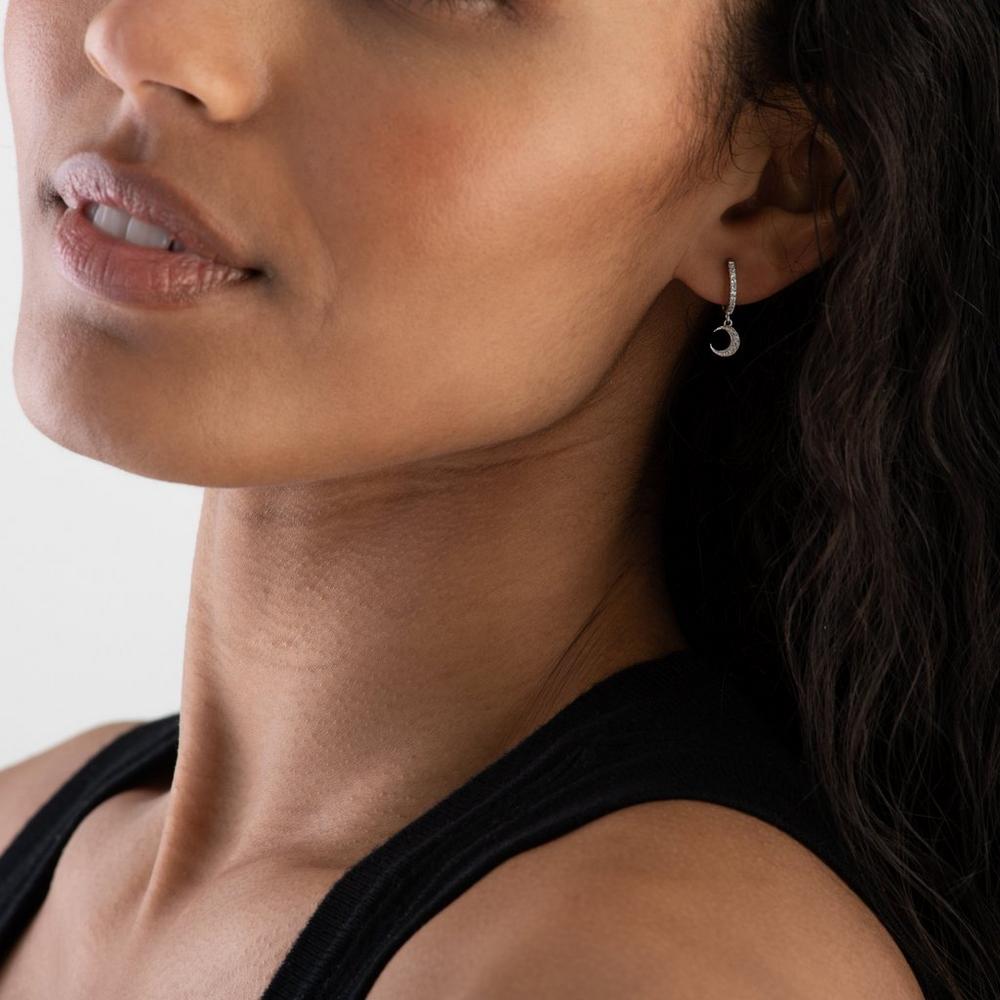 Olivia | Pure Moissanite Earrings | Silver