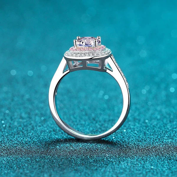 Claire | Moissanite Radiance Ring | Silver