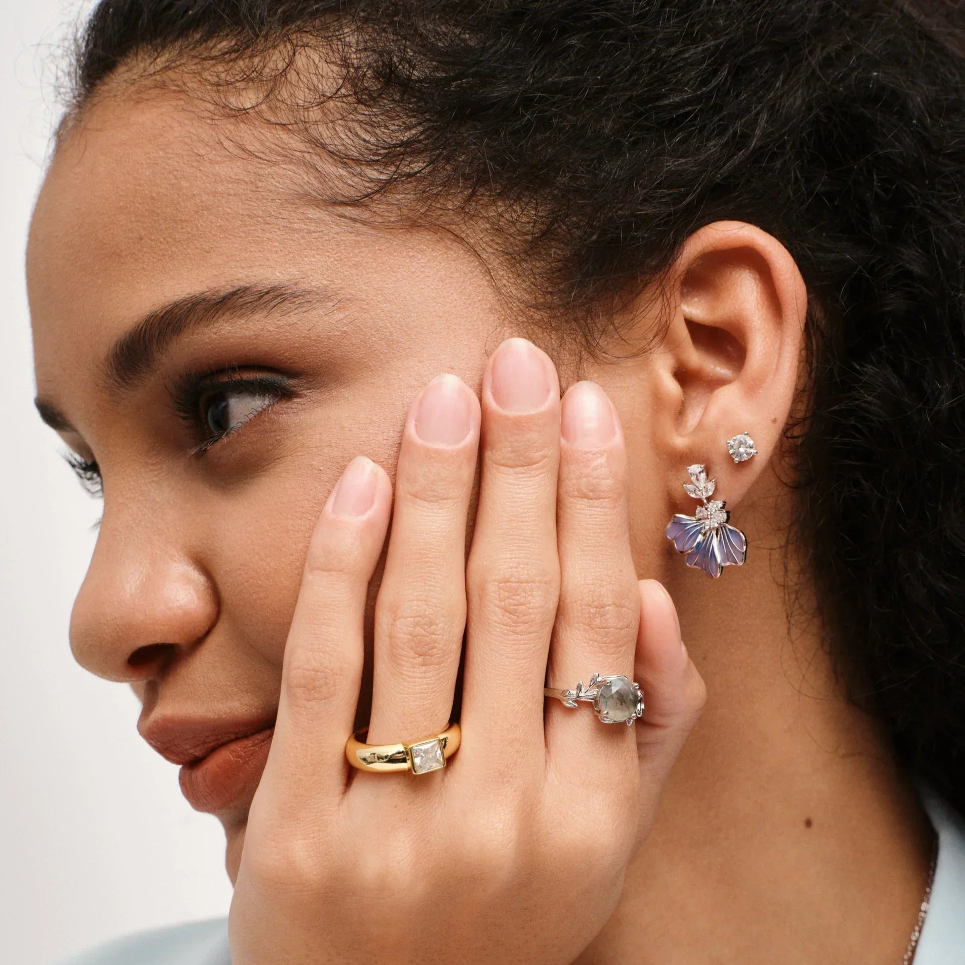 Emily | Moissanite Radiance Ring | Silver