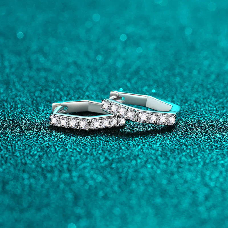 Claire | Pure Moissanite Earrings | Gold