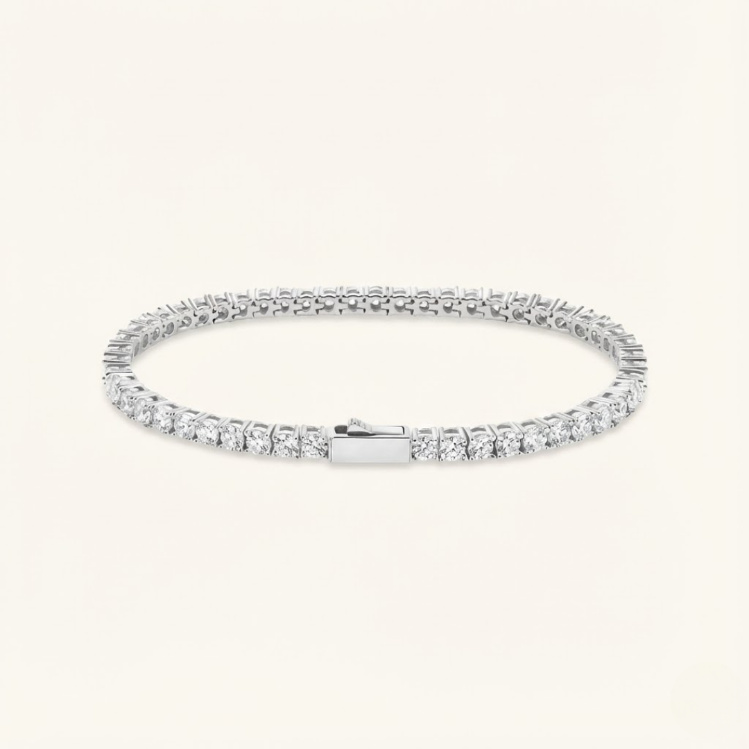 Emily | Moissanite Tennis Bracelet 4mm | Silver