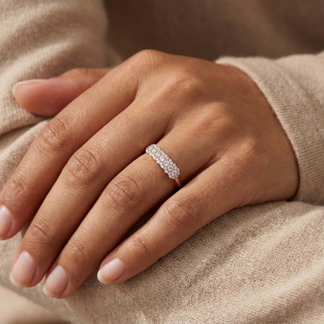 Emily | Moissanite Radiance Ring | Gold