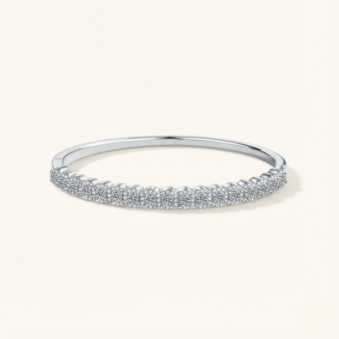 Olivia | Moissanite Sparkle Bracelet | Silver