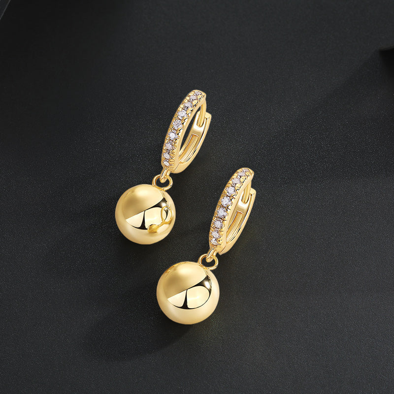 Emma | Classic Moissanite Earrings | Gold