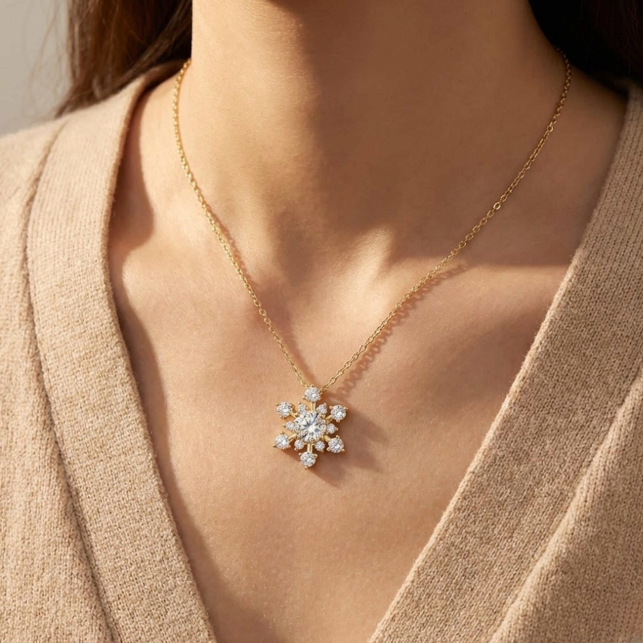 Olivia | Moissanite Radiance Necklace | Silver