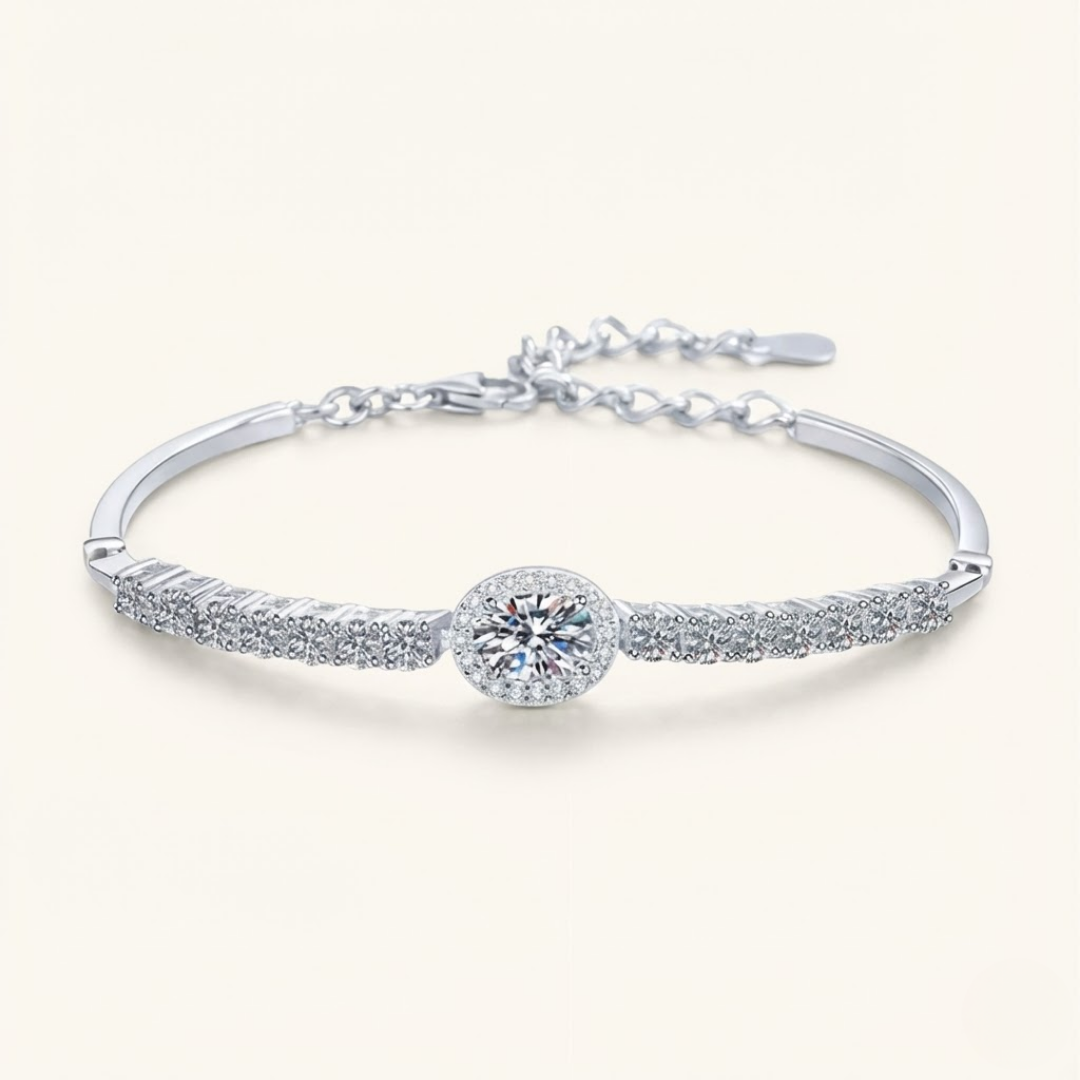 Emily | Moissanite Radiance Bracelet | Silver