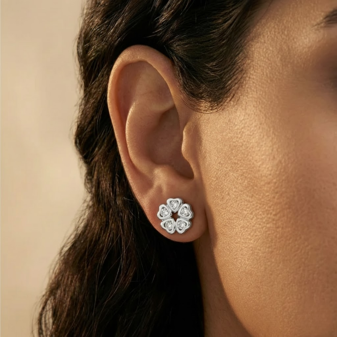 Harper | Luminous Moissanite Earrings | Gold