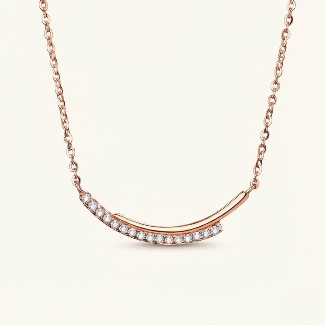 Olivia | Moissanite Sparkle Necklace | Gold